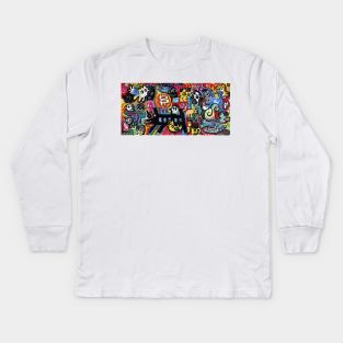 LOVE NATURE "and BITCOIN appeared in my painting" Kids Long Sleeve T-Shirt